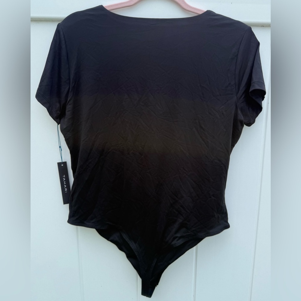 Tahari Modern Essentials Black Short Sleeve Women's Bodysuit.  Size XL.  NWT. - Picture 3 of 8